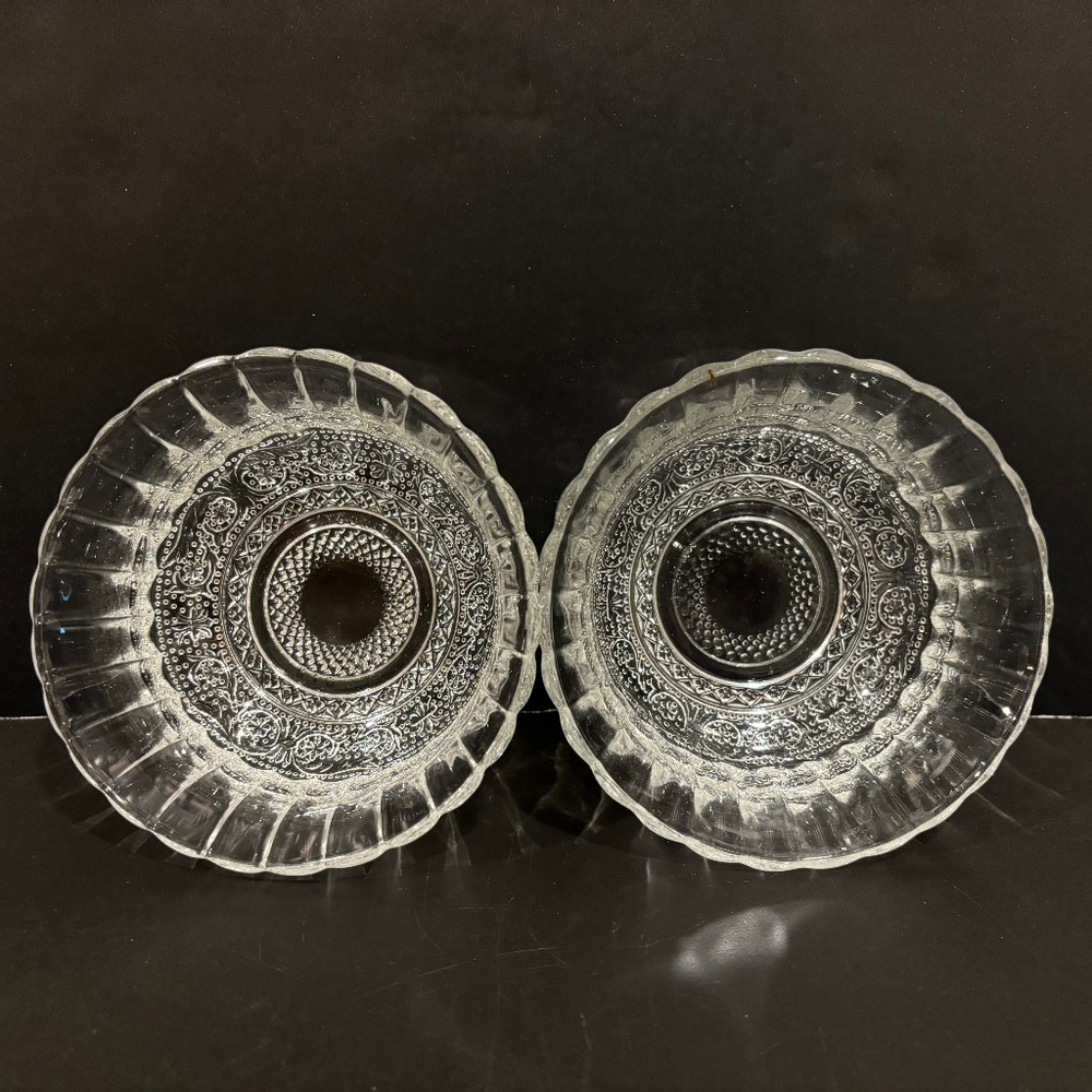 Vtg KIG Indonesia "Fleur de Lis" Dessert/Fruit Bowls Set of 2